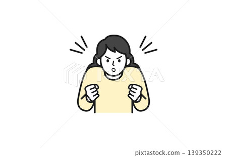橙色線條畫,描繪了一位女子雙拳緊握、歡呼雀躍的場景。 橙色線條畫,描繪了一位女子雙拳緊握、歡呼雀躍的場景。 139350222
