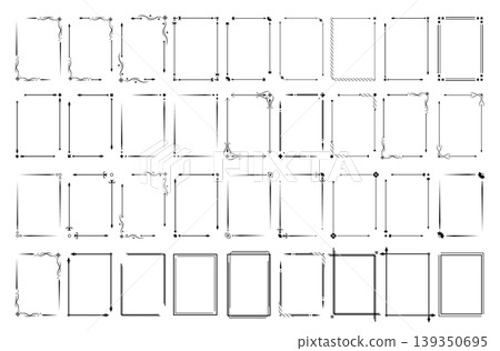Vintage decorative lines. Frame border ornament text dividers. Line border separators Vintage dividers Elegant baroque label. Vector Vintage decorative lines. Frame border ornament text dividers. Line border separators Vintage dividers Elegant baroque label. Vector 139350695