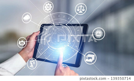 AI Brain Processing Data with Generative Artificial Intelligence Concept Spire AI Brain Processing Data with Generative Artificial Intelligence Concept Spire 139350714