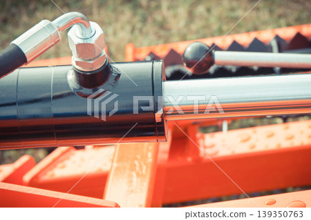 Piston or actuator of hydraulic and pneumatic machine. Technology and engineering Piston or actuator of hydraulic and pneumatic machine. Technology and engineering 139350763