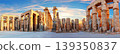 Ramses II statues and columns in Luxor Temple at sunset, Egypt 139350837