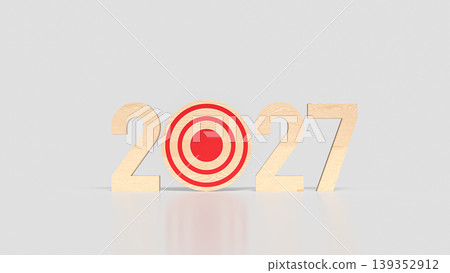 Visionary Target Goals for 2027 3d render. Visionary Target Goals for 2027 3d render. 139352912