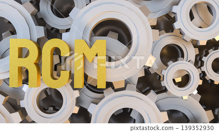 Revenue Cycle Management Gears Concept 3d render. Revenue Cycle Management Gears Concept 3d render. 139352930