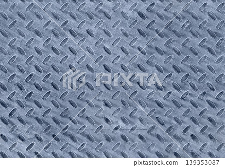 Seamless tileable diamond plate steel texture, industrial metal background 139353087
