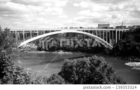 Old photo, September 1982, Rainbow Bridge near Niagara Falls, Canada 139353324