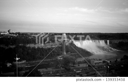 Old photo, 1982, panorama of Niagara Falls, Canada Old photo, 1982, panorama of Niagara Falls, Canada 139353438