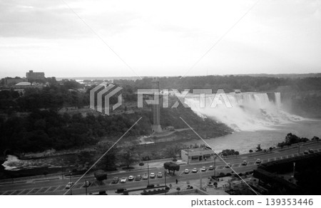 Old photo, 1982, panorama of Niagara Falls, Canada Old photo, 1982, panorama of Niagara Falls, Canada 139353446