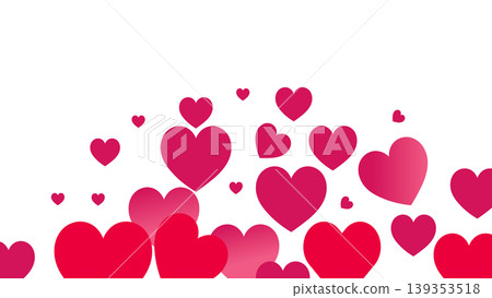 Valentine Hearts Background With Pink and Red Love Symbols for Greeting Card Design Valentine Hearts Background With Pink and Red Love Symbols for Greeting Card Design 139353518