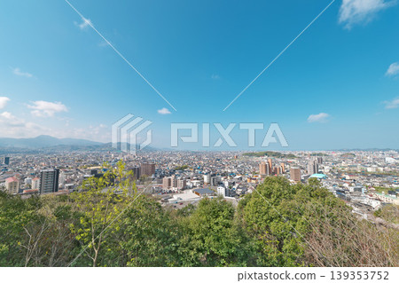 [Panoramic view of Matsuyama City from Hioyama Observatory] Minami-Kume-cho, Matsuyama City, Ehime Prefecture 139353752