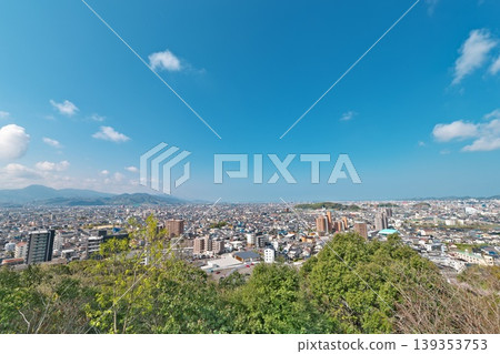 [Panoramic view of Matsuyama City from Hioyama Observatory] Minami-Kume-cho, Matsuyama City, Ehime Prefecture 139353753