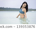 身穿泳衣的女子在宮古島附近的海域游泳－旅遊圖片 139353876