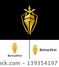 Shield Pen Icon or Logo 139354197