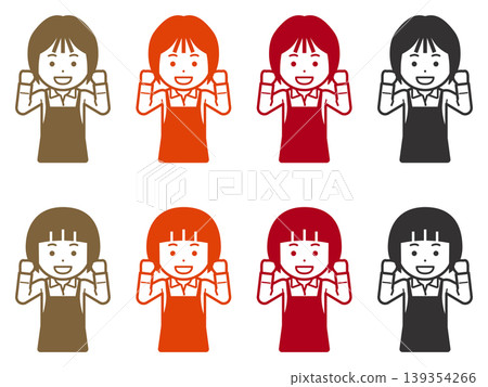 一幅女性身穿圍裙、緊握拳頭並說「我會盡我所能」的圖標。 （第二部） 139354266