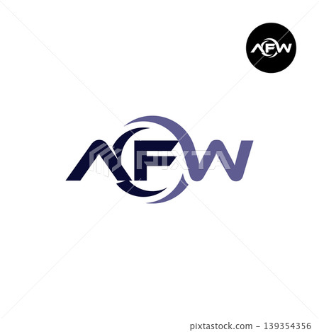 Letter AFW Logo Design Readymade Initial Letter AFW Logo Design Readymade Initial 139354356