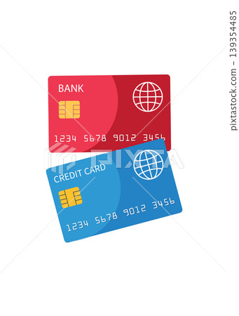 Credit cards isolated on white background stock illustration Credit cards isolated on white background stock illustration 139354485