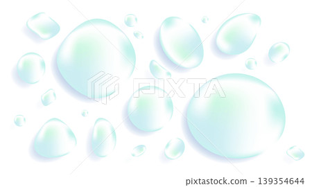 A set of translucent pastel-colored liquid bubbles and 3D background materials featuring water droplets and gel-like textures. A set of translucent pastel-colored liquid bubbles and 3D background materials featuring water droplets and gel-like textures. 139354644