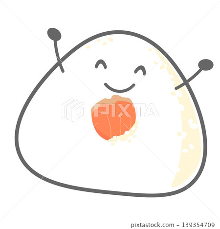 Cute rice ball character illustration Cute rice ball character illustration 139354709