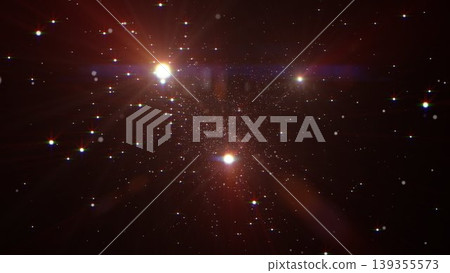 Nebulae drifting in space (CG background) 139355573