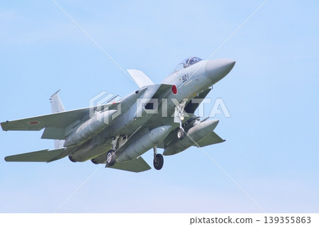 Air Self-Defense Force F-15J preparing to land Air Self-Defense Force F-15J preparing to land 139355863