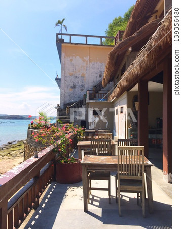 海濱露台座位和海景度假酒店景色 海濱露台座位和海景度假酒店景色 139356480
