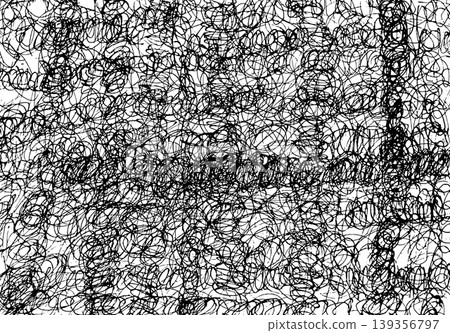 [Transparent Background] Monochrome background material featuring intricately intersecting spiral lines based on vertical and horizontal lines. 139356797