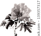 A vibrant ink painting of peonies A vibrant ink painting of peonies 139357317