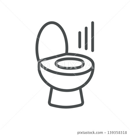 Diarrhea thin line icon for loose stools, stomach bug and gastrointestinal infection. Editable stroke. Vector illustration. Diarrhea thin line icon for loose stools, stomach bug and gastrointestinal infection. Editable stroke. Vector illustration. 139358318