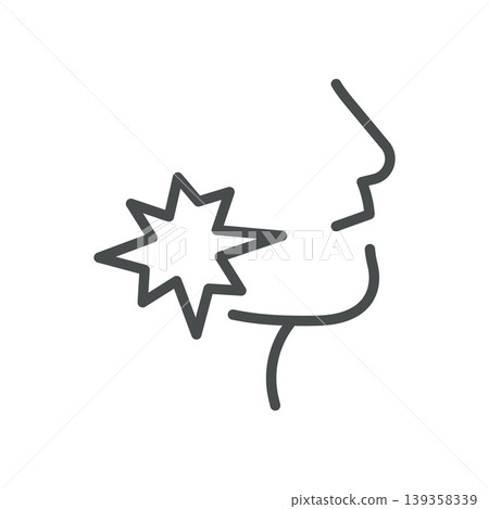 Sore Throat Pain Thin Line Icon. Neck Inflammation, Cough, Cold and Flu Medical Outline Vector Illustration Sore Throat Pain Thin Line Icon. Neck Inflammation, Cough, Cold and Flu Medical Outline Vector Illustration 139358339