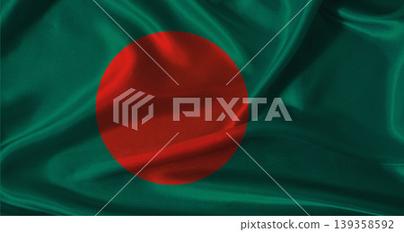 National flag of Bangladesh with cloth texture. Bangladesh flag with realistic texture background National flag of Bangladesh with cloth texture. Bangladesh flag with realistic texture background 139358592