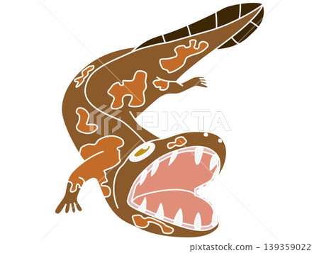Pop art Ichthyostega illustration Pop art Ichthyostega illustration 139359022