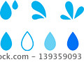 Water droplet/water icon illustration set 139359093
