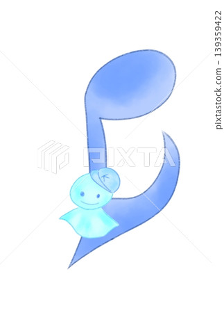 Musical notes with teru teru bozu (weather dolls) attached Musical notes with teru teru bozu (weather dolls) attached 139359422