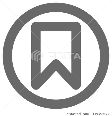 圓形和簡單的書籤圖標 139359677