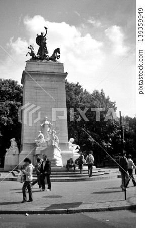 Old photo, September 1982, USS Monument in Central Park, New York 139359949