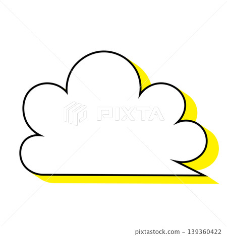 簡單的雲朵形對話框插圖素材(白色背景) 簡單的雲朵形對話框插圖素材(白色背景) 139360422