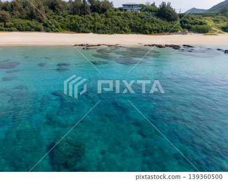 奄美大島赤尾木東海岸鳥瞰圖 139360500