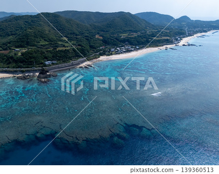 奄美大島赤尾木東海岸鳥瞰圖 139360513