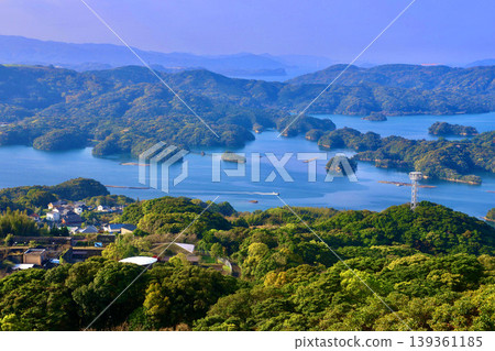 View of the Kujukushima Islands from Ishidake Observatory (Sasebo City, Nagasaki Prefecture) View of the Kujukushima Islands from Ishidake Observatory (Sasebo City, Nagasaki Prefecture) 139361185