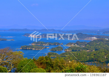 View of the Kujukushima Islands from Ishidake Observatory (Sasebo City, Nagasaki Prefecture) View of the Kujukushima Islands from Ishidake Observatory (Sasebo City, Nagasaki Prefecture) 139361187