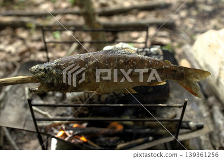 Salt-grilled sea cucumber 139361256