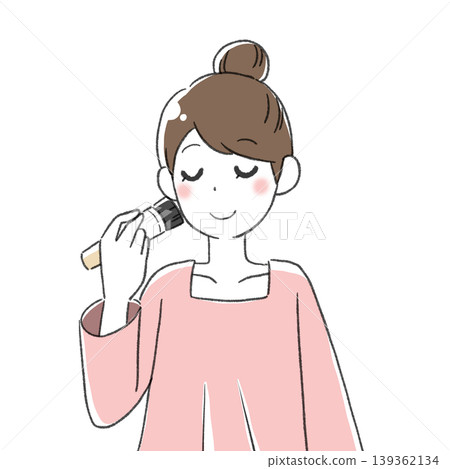 Woman doing make-up Woman doing make-up 139362134
