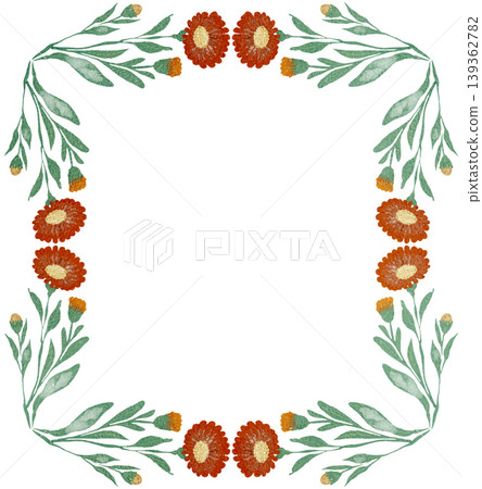 orange flower frame orange flower frame 139362782