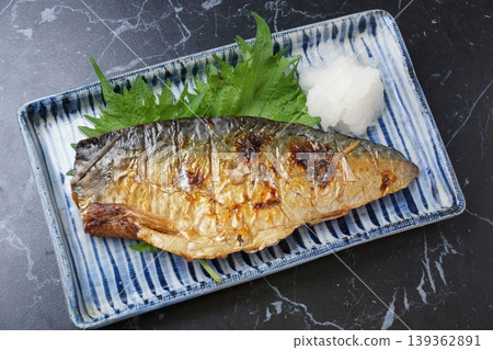 Grilled salted mackerel Grilled salted mackerel 139362891