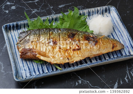 Grilled salted mackerel Grilled salted mackerel 139362892