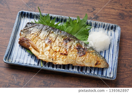 Grilled salted mackerel Grilled salted mackerel 139362897
