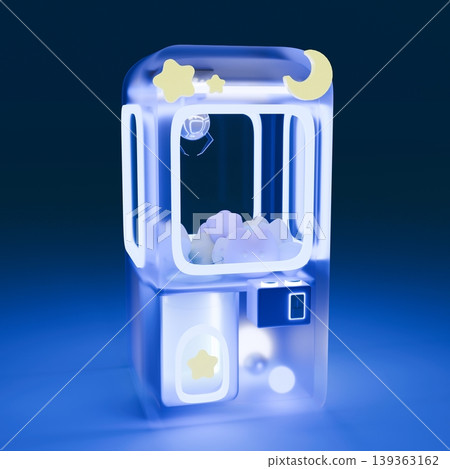 3D Moon and Stars Crane Game - Blue Skeleton - Night 3D Moon and Stars Crane Game - Blue Skeleton - Night 139363162