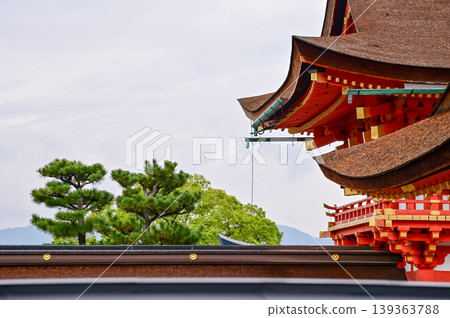 Close-up view of Fushimi Inari Taisha(Fushimi Inari Shrine) is a popular tourist destination in Kyoto, Japan. Fushimi Inari Shrine architecture. Building exterior. Close-up view of Fushimi Inari Taisha(Fushimi Inari Shrine) is a popular tourist destination in Kyoto, Japan. Fushimi Inari Shrine architecture. Building exterior. 139363788
