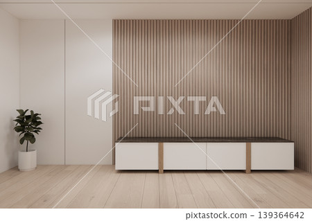 shelf on Built-in mock up smath board wall minimalist,Empty white wall on wooden floor and decoration, room japandi modern style.3D rendering shelf on Built-in mock up smath board wall minimalist,Empty white wall on wooden floor and decoration, room japandi modern style.3D rendering 139364642