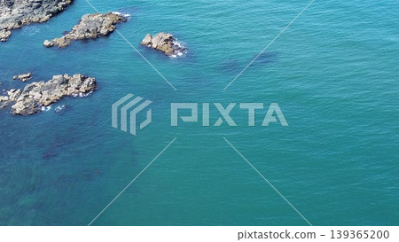 Aerial view of the natural scenery of the Bishabetsu River estuary in Hamamasu and the Sea of Japan, Ishikari City, Hokkaido. Aerial view of the natural scenery of the Bishabetsu River estuary in Hamamasu and the Sea of Japan, Ishikari City, Hokkaido. 139365200