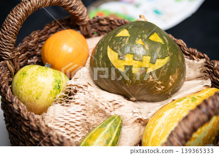 Ghost pumpkins, toy pumpkins, Halloween imagery Ghost pumpkins, toy pumpkins, Halloween imagery 139365333
